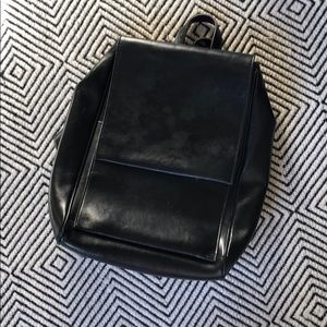 Black Genuine Leather Backpack